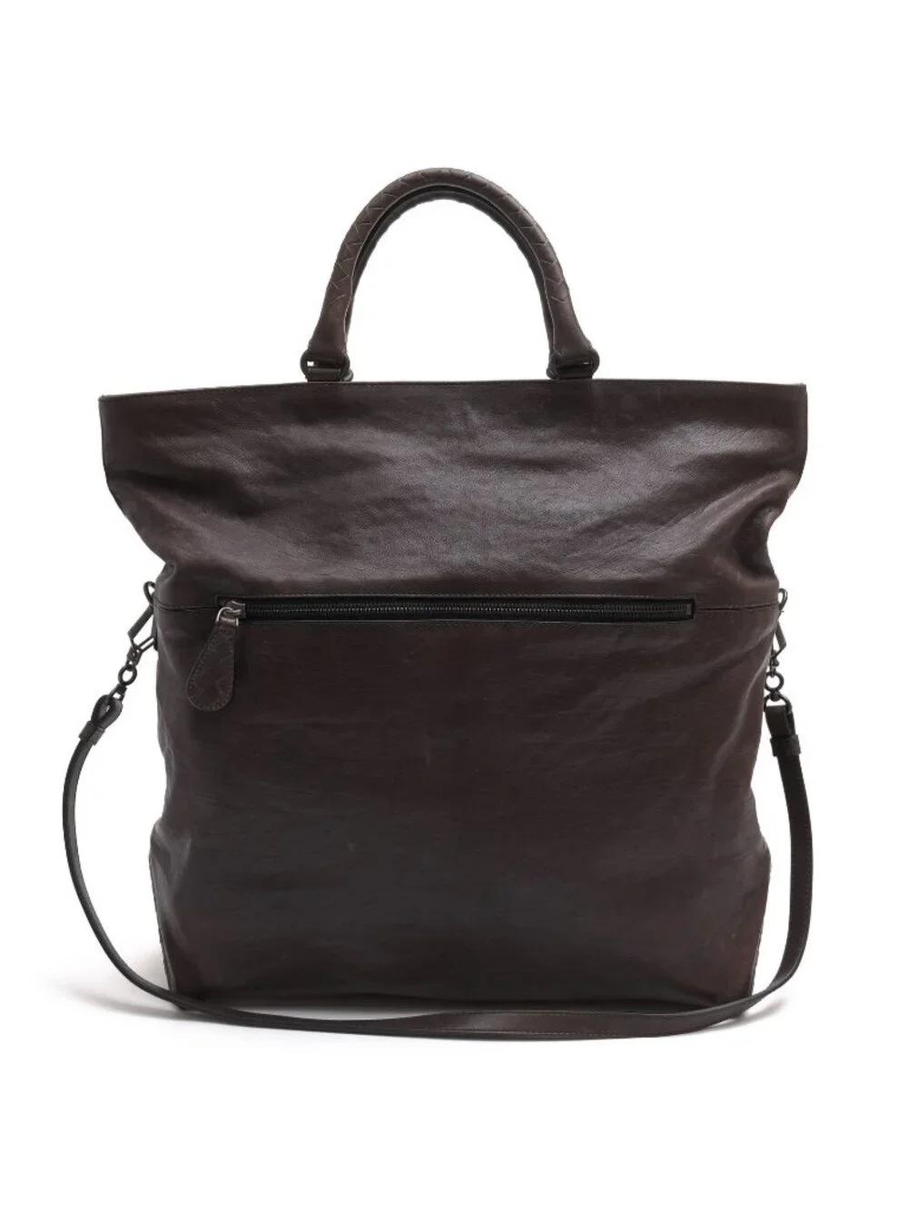 Bottega Veneta Tote Suede Leather Dark Brown Shoulder Bag